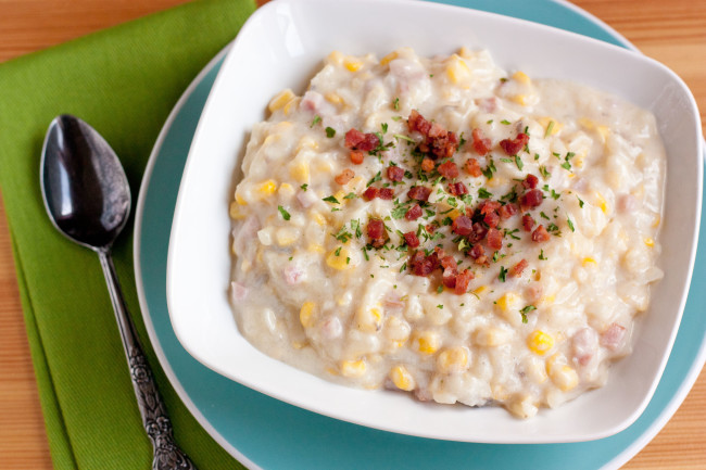 Parmesan Rind Corn Chowder