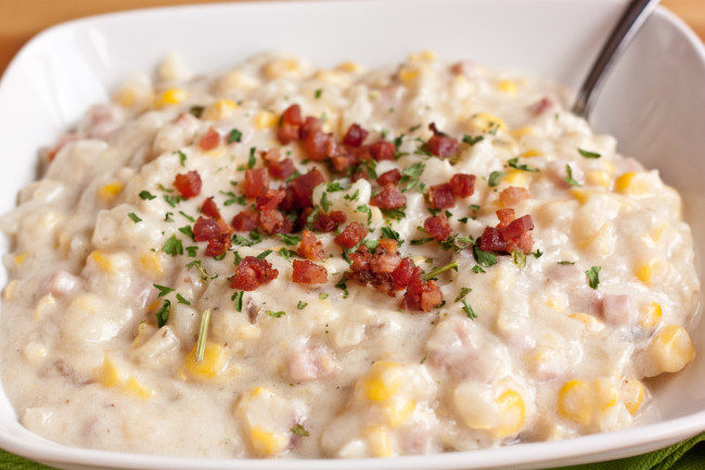 Parmesan Rind Corn Chowder