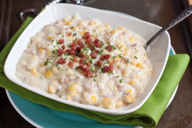 Parmesan Rind Corn Chowder