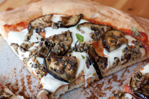Eggplant and Olive Tapenade Pizza