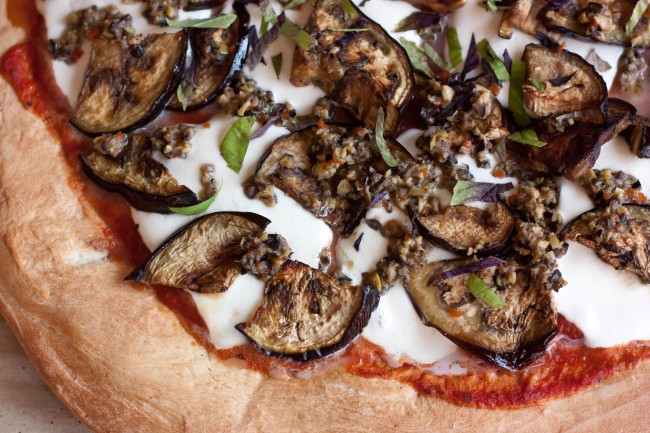 Eggplant and Olive Tapenade Pizza
