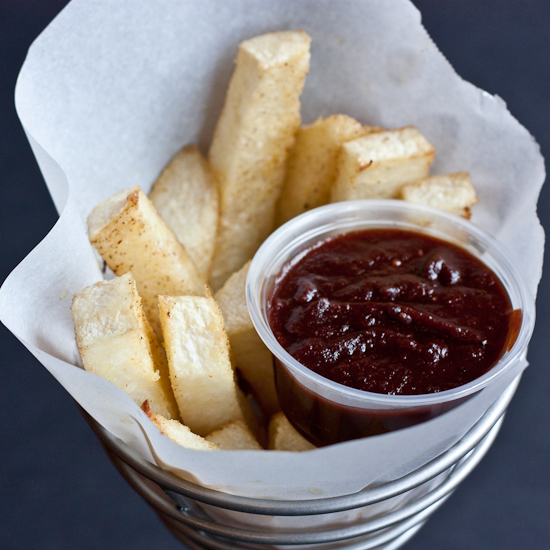 Jicama Fries with Balsamic Ketchup