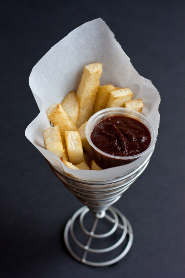 Jicama Fries with Balsamic Ketchup