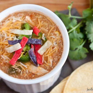 Slow Cooker Chicken Tortilla Soup //Crocktober 2014 Week #4