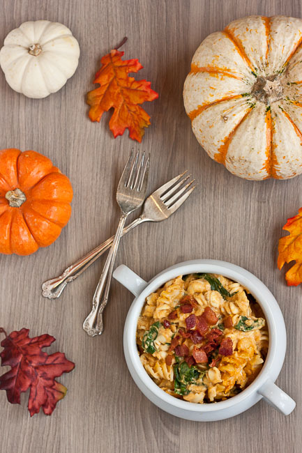 Slow Cooker Pumpkin Mac and Cheese -Crocktober Week 5. You'll never guess this mac and cheese contains pumpkin. It's all sorts of creamy, cheesey goodness, and the best part is you just dump it all into your slow cooker and walk away!