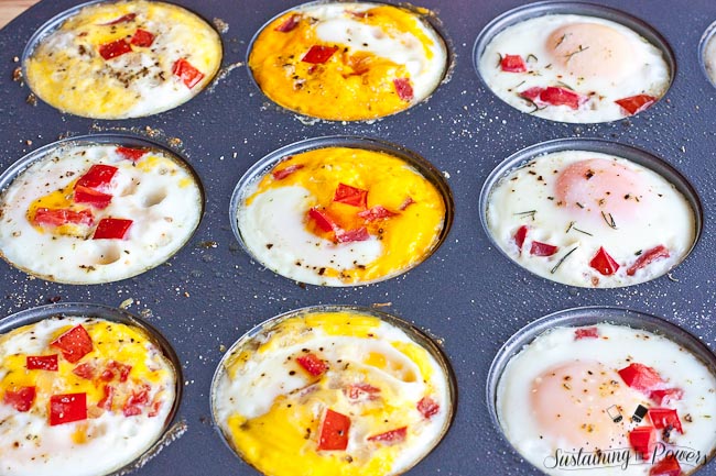 Oven Baked Eggs-the perfect way to make breakfast for a large group this holiday season
