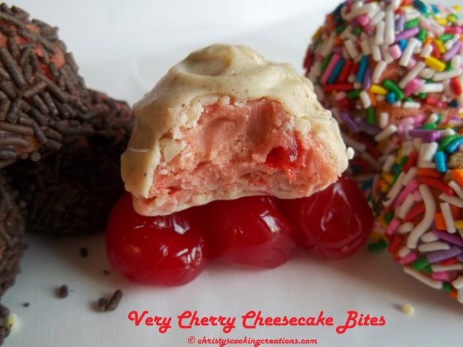 Very Cherry Cheesecake Bites - christyscookingcreations