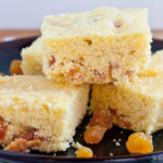 Microwave Mascarpone Apricot Cornbread