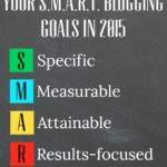 How to set and reach SMART blogging Goals in 2015. Includes a printable goal worksheet!