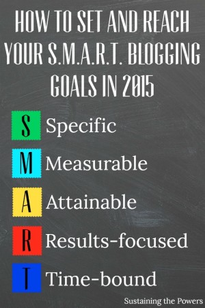 How to set and reach SMART blogging Goals in 2015. Includes a printable goal worksheet!