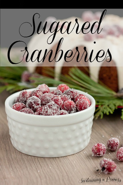 Sugared Cranberries have a sugary crust on the outside, but pop open to reveal their tart insides when you bite them. They're easier to make than you think, and they're the perfect accent for all your holiday baking and cocktails.