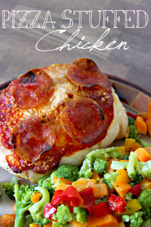 Pizza Stuffed Chicken Breast - diybudgetgirl