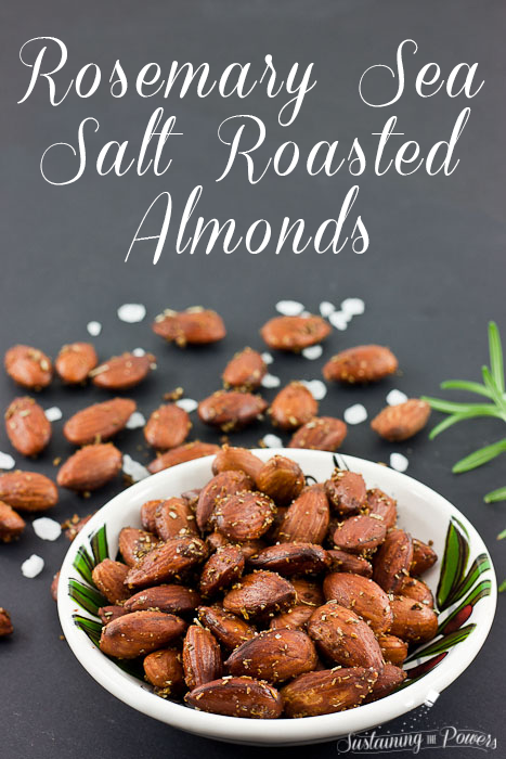 Rosemary Sea Salt Roasted Almonds are the perfect snack for my afternoon pick me up! 