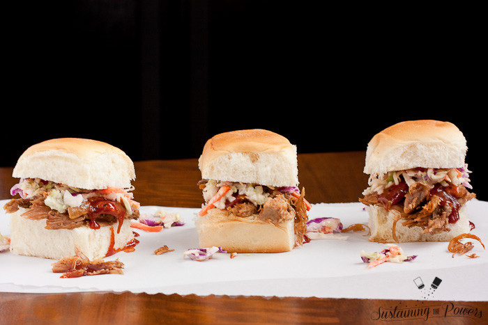 These sliders look awesome!! Slow Cooker Pulled Pork Sliders.