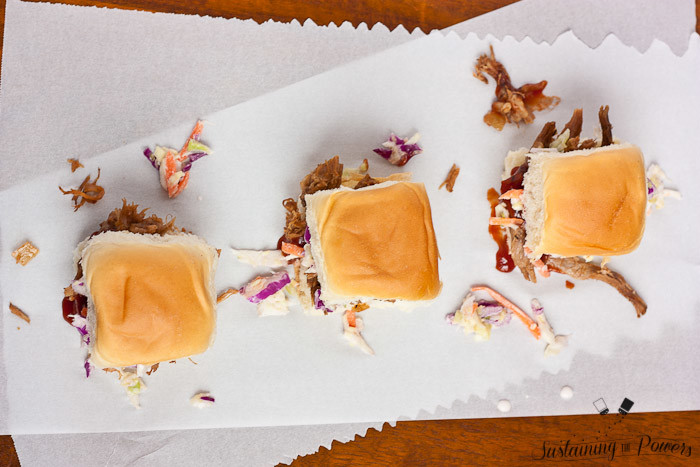 These sliders look awesome!! Slow Cooker Pulled Pork Sliders.