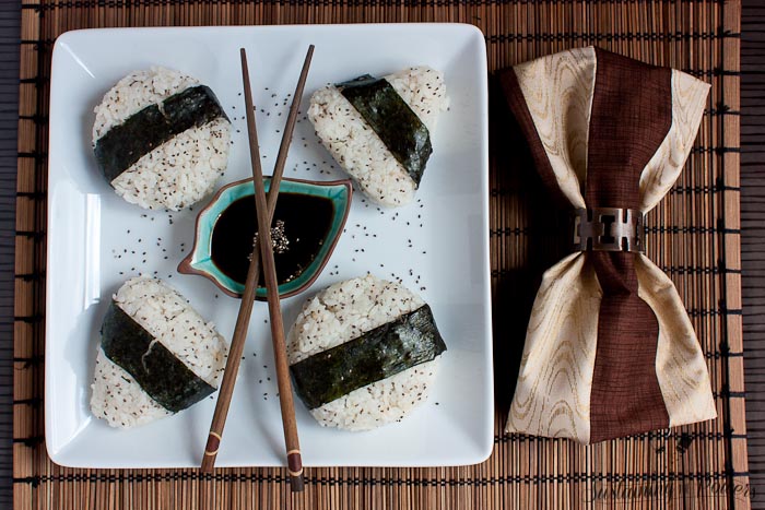 Onigiri are pretty much the sandwiches of Japan. Ultra portable and filled with all sorts of different yummy things. These have the added powerhouse nutrition of chia seeds! So smart!! Why didn't I think of that?