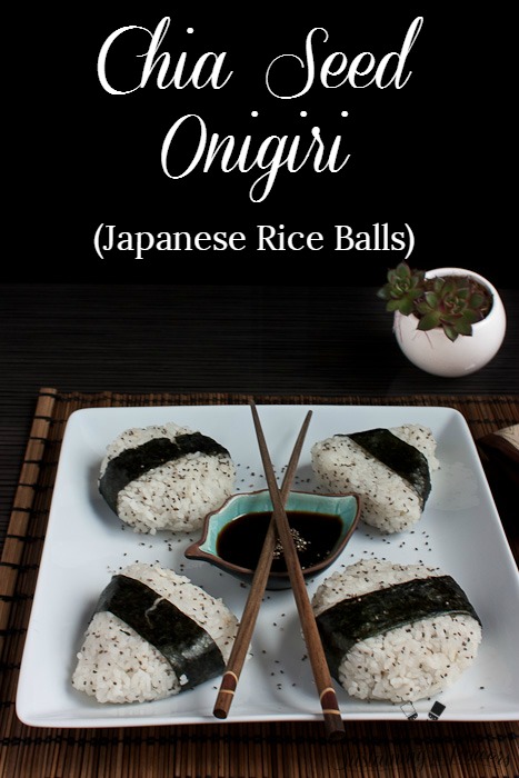 Onigiri are pretty much the sandwiches of Japan. Ultra portable and filled with all sorts of different yummy things. These have the added powerhouse nutrition of chia seeds! So smart!! Why didn't I think of that?