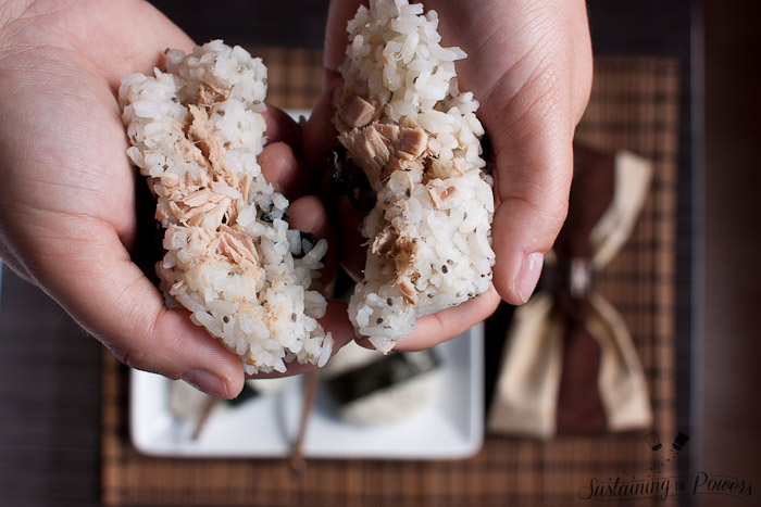 Onigiri are pretty much the sandwiches of Japan. Ultra portable and filled with all sorts of different yummy things. These have the added powerhouse nutrition of chia seeds! So smart!! Why didn't I think of that?