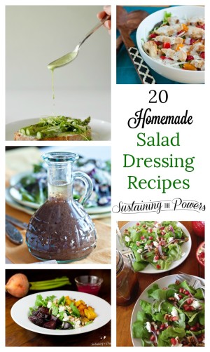 Awesome collection of homemade salad dressing recipes! Bonus- they're gluten-free.