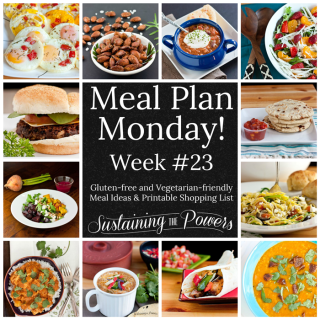 Every week she shares a printable meal plan with tons of great gluten-free and vegetarian-friendly ideas!