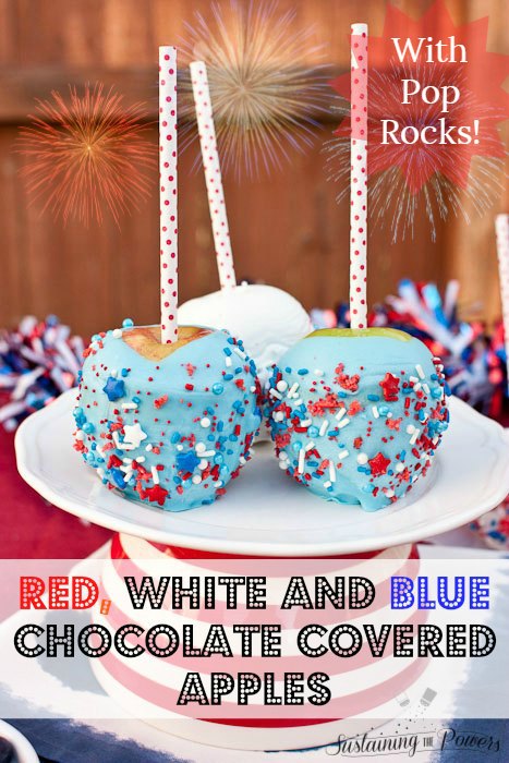 It doesn't get more American than red, white, and blue apples! These are so cute!