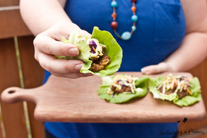 These lentil quinoa lettuce cups are a great summer slow cooker recipe. Gluten-free, vegan, and packed full of veggies and protein. 