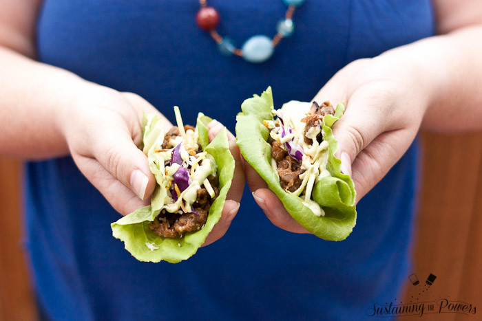 Slow Cooker Lentil Quinoa Lettuce Cups - Sustaining the Powers-8