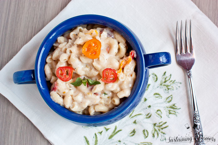 Caprese Mac and Cheese - This is a surprisingly light and fresh version of mac and cheese. I love the addition of tomatoes and basil! 