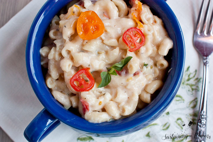 Caprese Mac and Cheese - This is a surprisingly light and fresh version of mac and cheese. I love the addition of tomatoes and basil! 