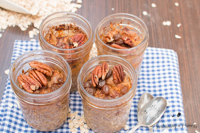 Not only is this Pumpkin Apple Cinnamon Oatmeal, but you make a whole week's worth in the crockpot in single serving mason jars! 