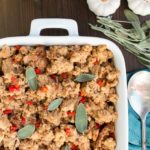 This sage cornbread dressing recipe has been passed down for 4 generations, so you know it's good! It's been adapted for the slow cooker to save precious oven space on Thanksgiving day! Genius!