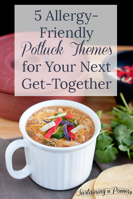 Some great ideas for gatherings with food allergies so everyone can still enjoy the meal! 