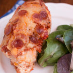 Pizza Stuffed Chicken. In your slow cooker. Nobody will realize that it's low-carb and gluten-free.