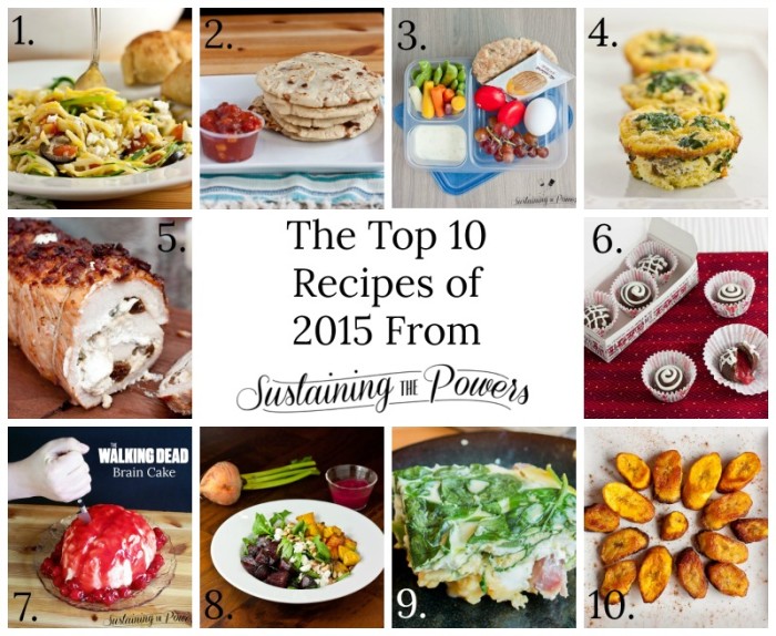 The Top 10 Most Popular Recipes of 2015 from Sustaining the Powers