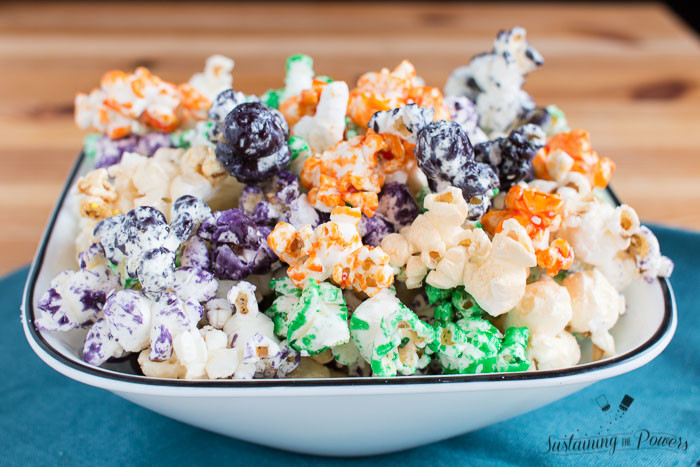 Quick and Delicious! This rainbow kettle corn is great for dressing up any party. 