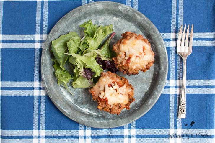 Italian Turkey Meatball Muffins - Mini meatloaves that taste like Italian meatballs!