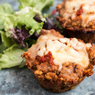 Italian Turkey Meatball Muffins - Mini meatloaves that taste like Italian meatballs!