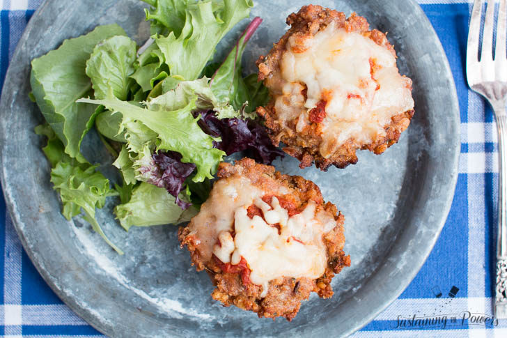 Italian Turkey Meatball Muffins - Mini meatloaves that taste like Italian meatballs!