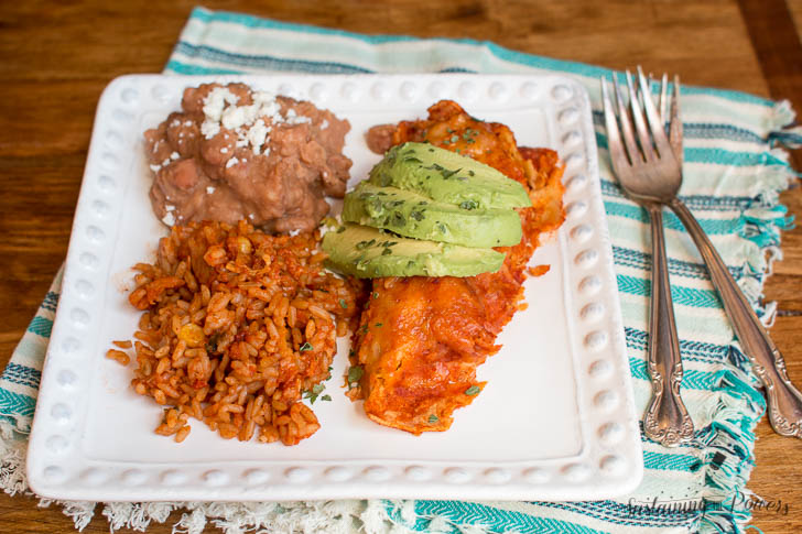 Nothing beats homemade enchiladas! Slow Cooker Red Chicken Enchiladas