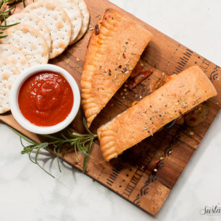 All your charcuterie board favorites stuffed inside a calzone!