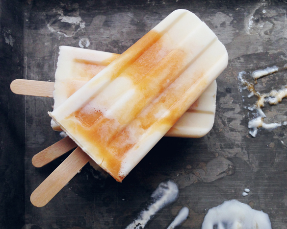 Peaches and Cream Popsicles // Feast + West