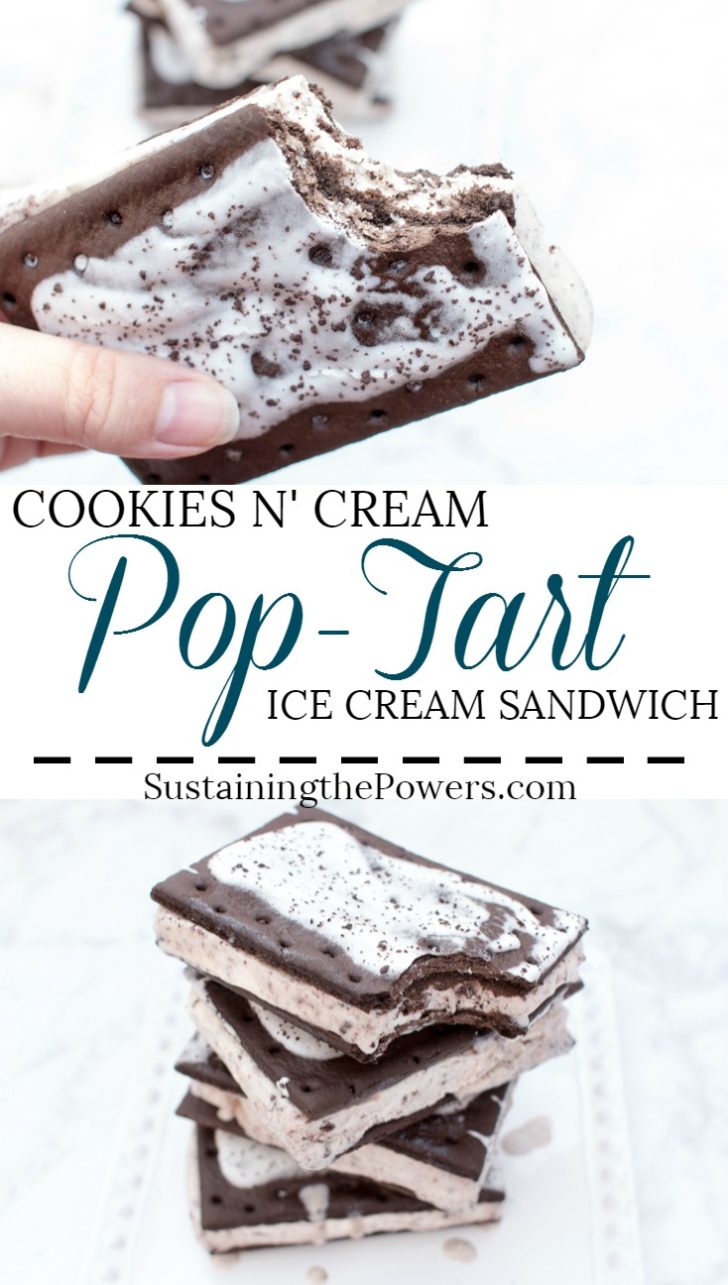 Cookies n' Cream Pop-Tart Ice Cream Sandwiches - Sustaining the Powers