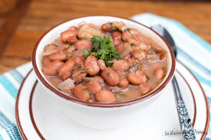 Borracho beans are so great in the slow cooker! 