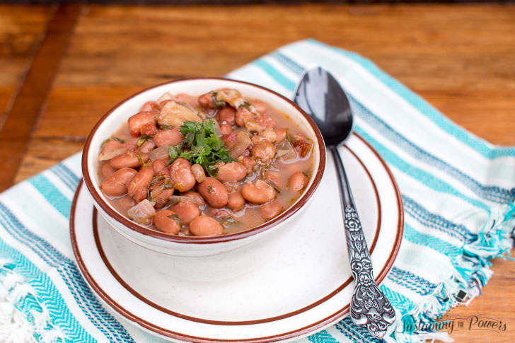 Borracho beans are so great in the slow cooker! 