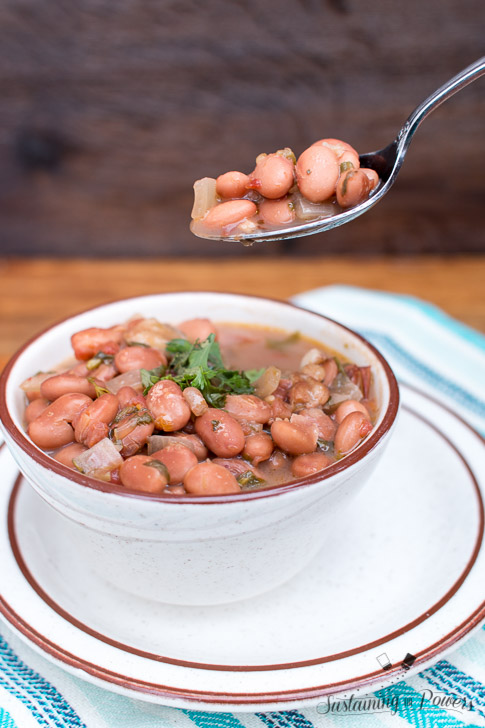 Borracho beans are so great in the slow cooker! 