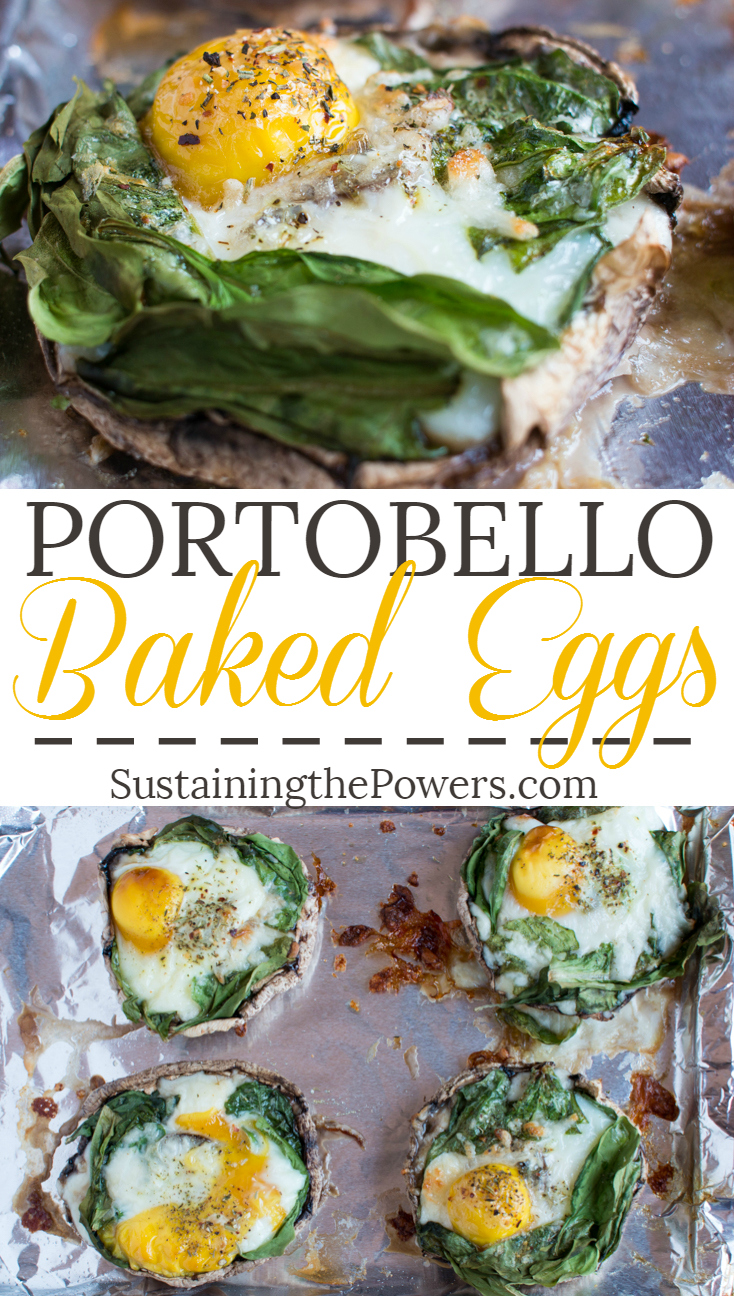 Eggs baked in portobello mushroom caps! Yum!