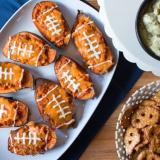 Sweet Potato Skins Stuffed with BBQ Ranch Pulled Pork