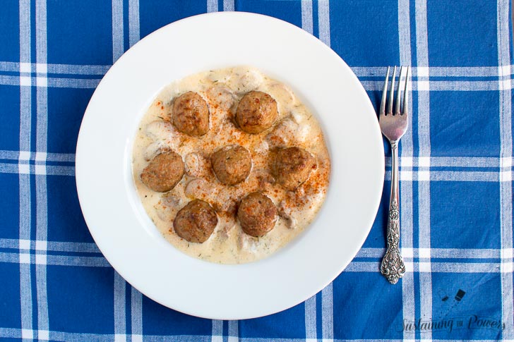 How to Make Low Carb Beef Stroganoff Meatballs | Creamy sauces and keto go perfectly together. This stroganoff sauce is so good you're going to want to lick it from the spoon. It goes perfectly with meatballs for a quick dinner, or pour it on anything else you can think of. Click through to get the recipe and learn the secret ingredient. Macros for the Sauce: 291 Calories, 26g Fat, 3g Net Carbs (5g Carbs - 2g fiber), 4g Protein.