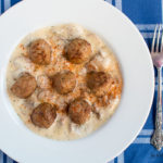 How to Make Low Carb Beef Stroganoff Meatballs | Creamy sauces and keto go perfectly together. This stroganoff sauce is so good you're going to want to lick it from the spoon. It goes perfectly with meatballs for a quick dinner, or pour it on anything else you can think of. Click through to get the recipe and learn the secret ingredient. Macros for the Sauce: 291 Calories, 26g Fat, 3g Net Carbs (5g Carbs - 2g fiber), 4g Protein.