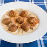 How to Make Low Carb Beef Stroganoff Meatballs | Creamy sauces and keto go perfectly together. This stroganoff sauce is so good you're going to want to lick it from the spoon. It goes perfectly with meatballs for a quick dinner, or pour it on anything else you can think of. Click through to get the recipe and learn the secret ingredient. Macros for the Sauce: 291 Calories, 26g Fat, 3g Net Carbs (5g Carbs - 2g fiber), 4g Protein.